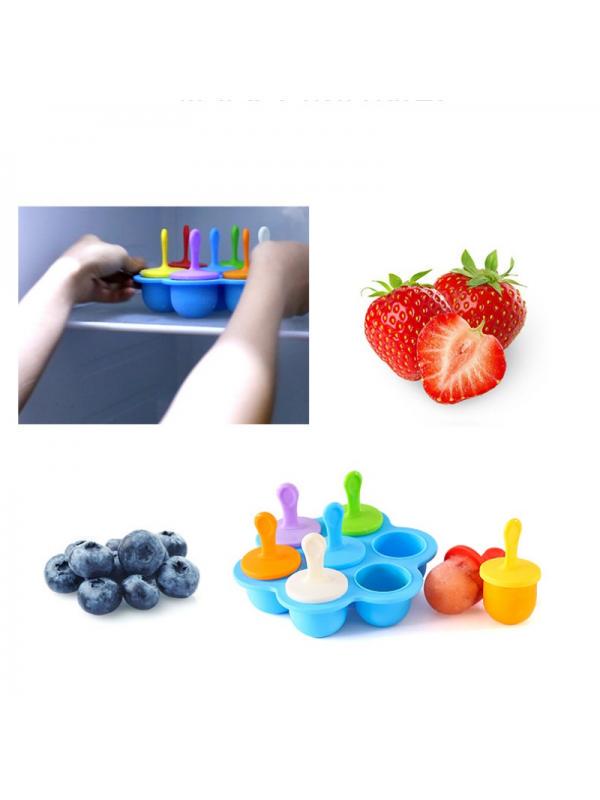Silicone Baby Ice Cream Popsicle Molds Dessert Maker
