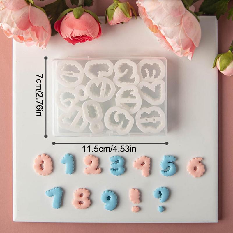Polymer Ton Schneideformen Schneider Wellige Kante Alphabet Zahl Tonform DIY Backen Ohrringe Schmuck Anhänger Herstellung Keramikwerkzeuge