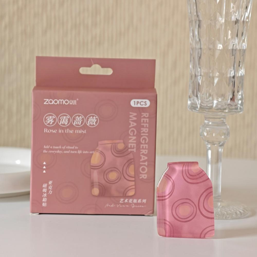 New Acrylic Refrigerator Magnet Magnetic Special-Shaped Fridge Magnets 3D Art Vase Series Flower Arrangement Stereo Decorative