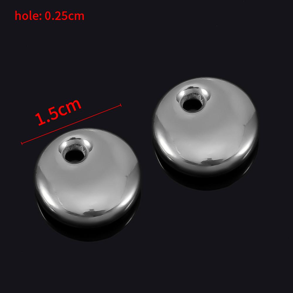 5pcs Stainless Steel Big Hole Heart Charms Pendants for DIY Jewelry Findings Women Necklace Bracelets Supplies Earrings Making