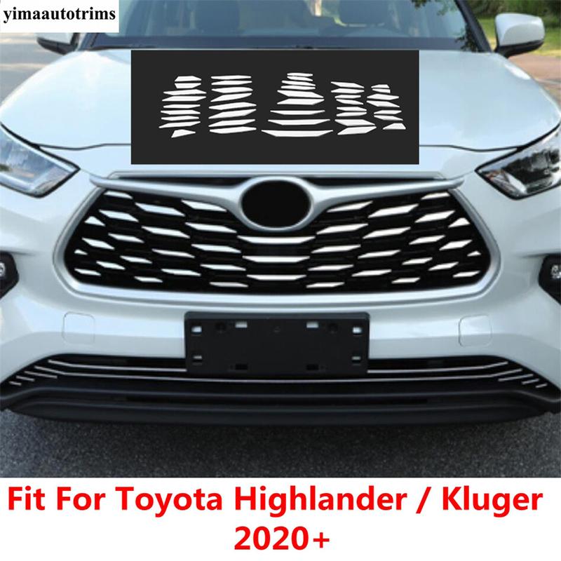 

Front Grille Net Sequin Decoration Cover Trim For Toyota Highlander / Kluger - 2025 Stainless Steel Accessories Exterior
