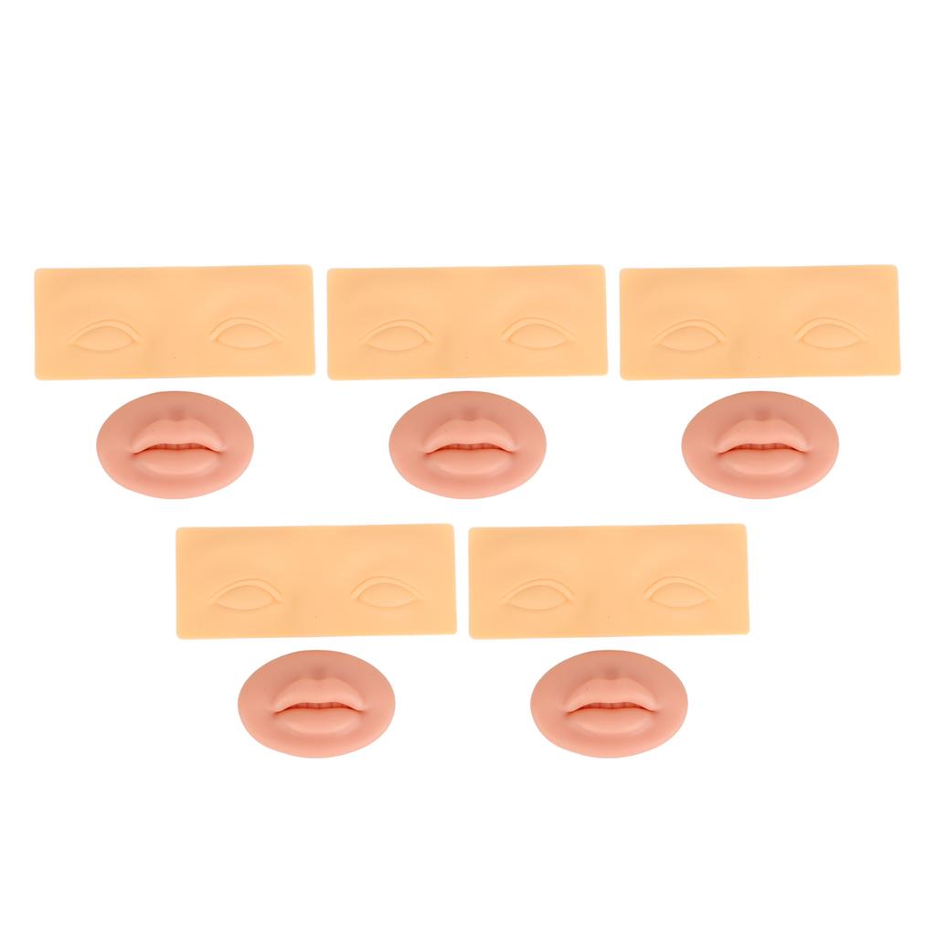 Lips Eyebrow Eyeliner Tattoo Practice Skin Soft Silicone 3D Microblading Practice Skin for Novice