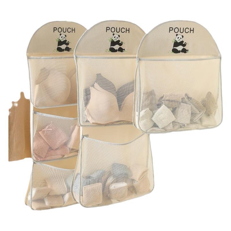 Breathable Mesh Wall Hanging Bag for Underwear Socks,Household Closet Underwear Storage Organization,Laundry Basket for Toy Doll