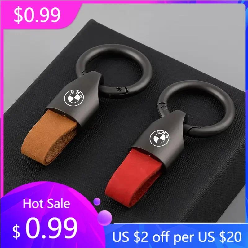 2025 Car Key Chain Ring Holder Suede Keychain Pendant Keyring For BMW M3 M4 M5 G42 G30 G20 E39 E36 E87 E53 F44 F07 F34 G15 G