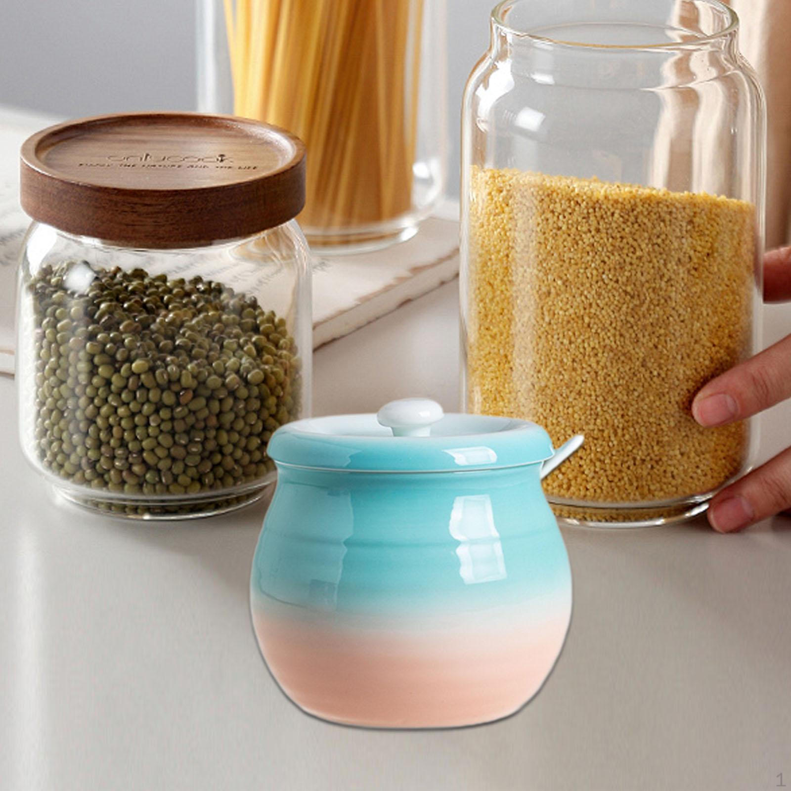 

Элегантный фарфоровый кухонный набор для хранения чая и зелёный