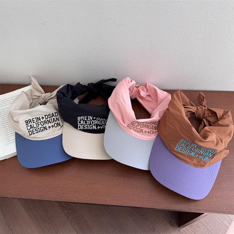 Niche street trendy brand quick-drying headscarf strap sunshade cap women's outdoor camping sun protection hip-hop hat