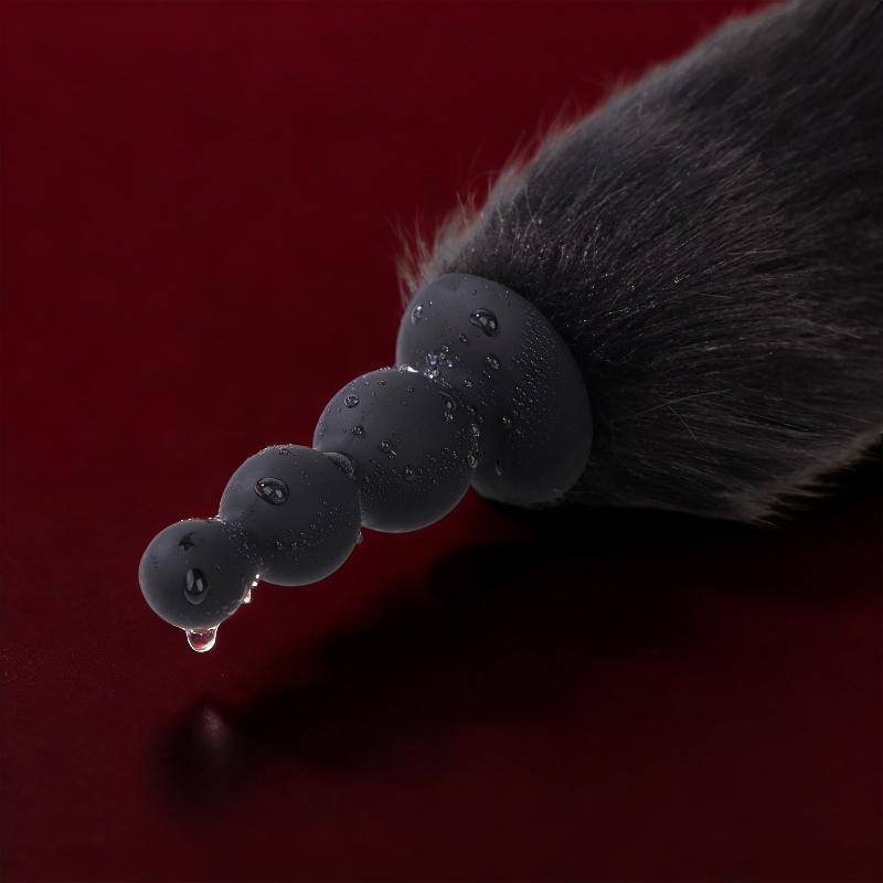 For Couple BDSM Cosplay Flirting Adult Shop Exotic Butt Plug Anal Sex Toys With Sexy Separable Black Fake Tails