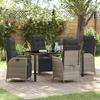 VidaXL 5-piece Garden Dining Set Light Grey Poly Rattan 3380571