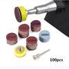 ITLY 1 Zoll 100 Stück Schleifpapier Set 25mm Schleifscheibe Schleifscheibe Schleifpapier 1 Zoll Schleifpolierpad für Dremel Werkzeuge