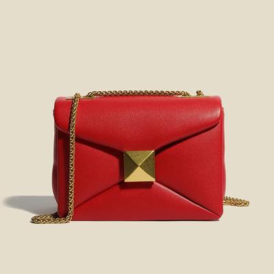 Luxury Brand Women Riveted Chain Bag  Portable Leather Bag Purses And Handbags