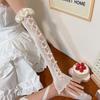 Y2k Lace Princess Gloves JK Women Sunscreen Sleeve New Lace Bow Gloves  Cosplay Gloves