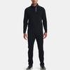 Under Armour Rush Solid 1/4 Zip Golf Sports Printed Stand Collar Short Sleeve T-Shirt Men Tops Black 1361803-001