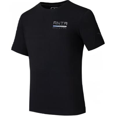 Training Series Simple Casual Sports Solid Color Round Neck Short Sleeve T-Shirt Men Tops Black 152527102-4