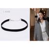 Women S Minimalist Vintage Black Velvet Choker Necklace Geometric Collarbone Chain