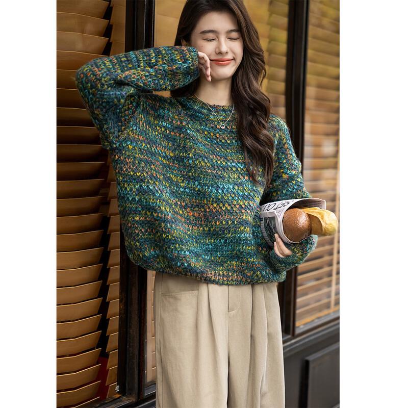 ITISF4 Nordic Fair Isle Jacquard Knit Sweater