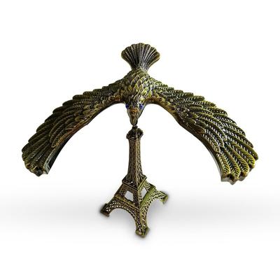 Balancierender Vogel Eiffelturm 4,3 Zoll | Balance Adler Legierung Schwerkraft Balance Spielzeug | Selbstbalancierender Adler Eiffelturm Antike Vintage Statue für Zuhause