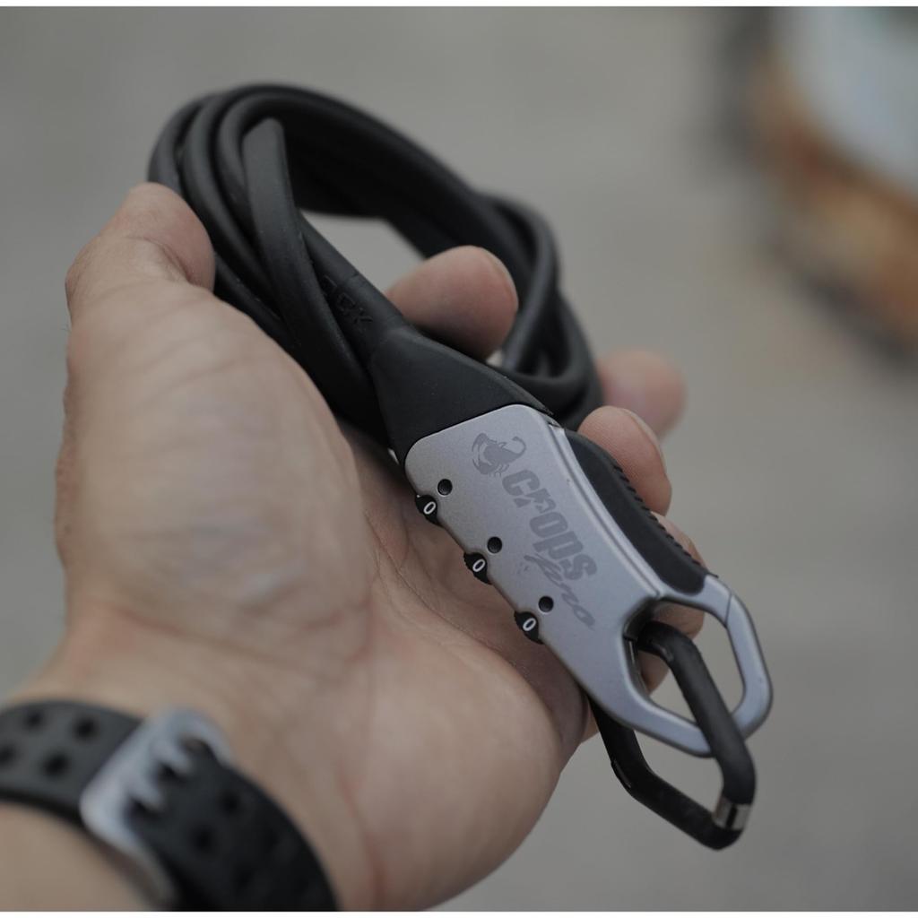 Crops Doppel-Drahtschloss Q10 Schwarz | 3-stellige Kombination CP-SPD10-01 (Schwarz)