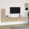 3 Piece TV Cabinet Set In Sonoma Oak Effect Particleboard