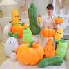 Cartoon Vegetable Pumpkin Corn Throw Pillow Plush Toy Doll Winter Melon Radish Doll Children Soothing Doll