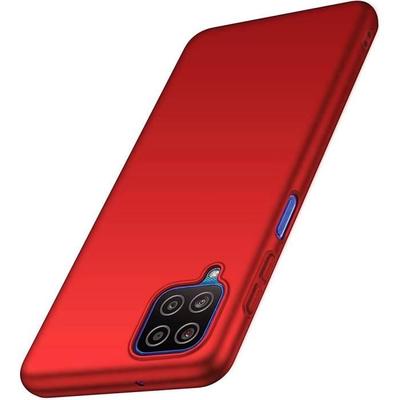 Funda de Protección - PROSHOP - para Samsung Galaxy A12 - Flexible - Roja - Silicona ligera