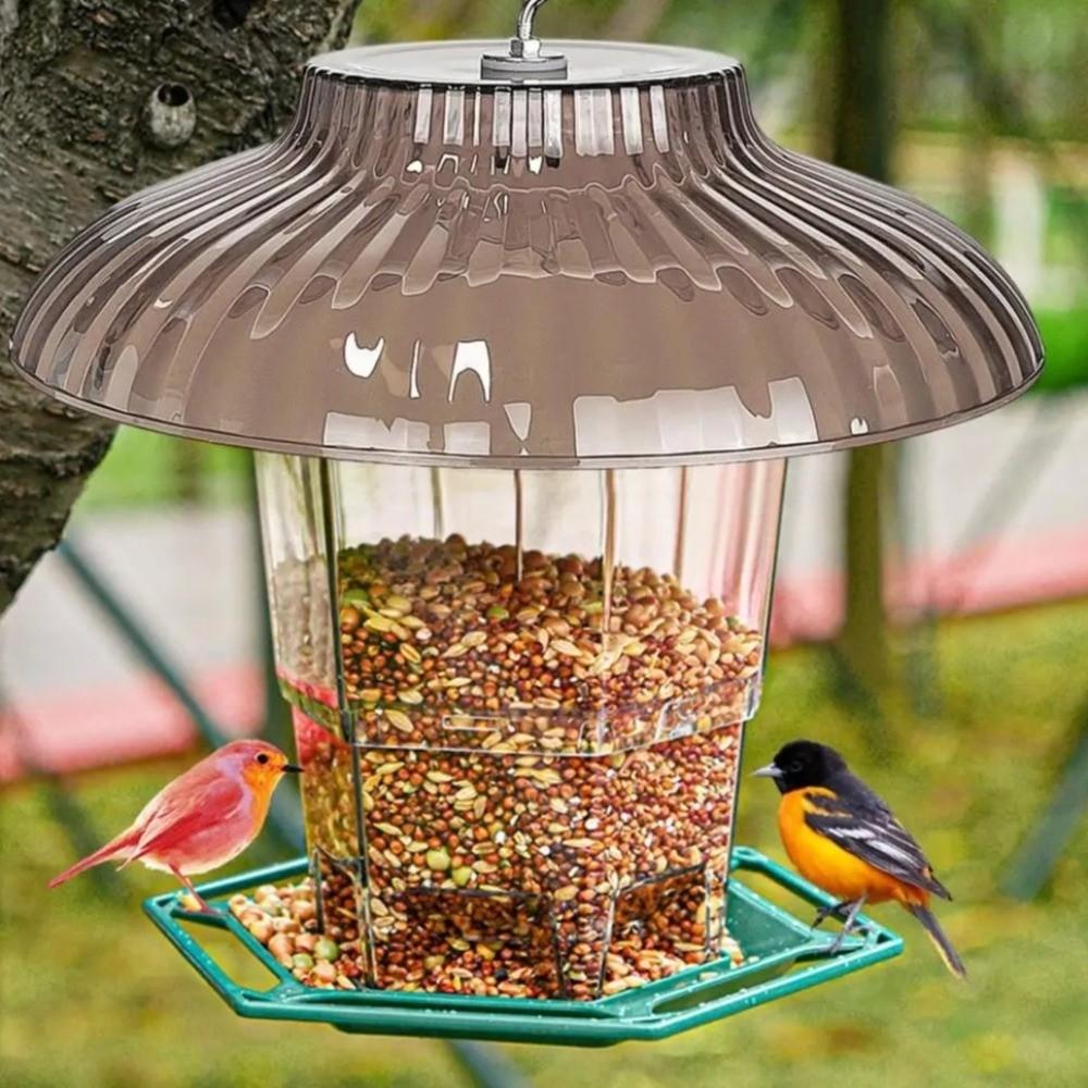 Waterproof Bird Feeder Protective Protector Hanging Bird Feeder Rain Cover  Patio