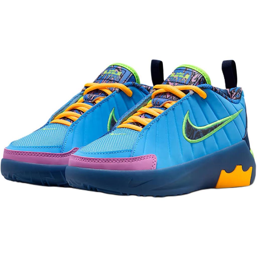 Nike Lebron Witness PS University Blue Kids Sneakers Midnight-Navy Lime-Blast Black IQ0824-400