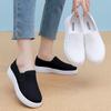 Women's White Non-Slip Slip-On Nursing Flats with Soft Sole