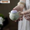 130ml Underglaze Color Hand-painted Orchid Teapot Luxury Tea Infuser Pot Tea Brewing Kettle With Ball Hole Tea Ceremony Craft