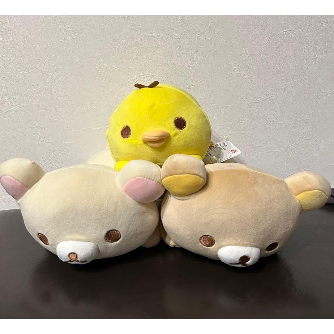 Rilakkuma Mochi Mochi Lying Down BIG Plush Toy Sleeping Set of 3