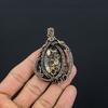 Turitella Fossil  Pendant, 999 Copper Wire Wrapped Jewelry, Gemstone Jewelry Pendant, Handmade Wedding Gift Jewelry