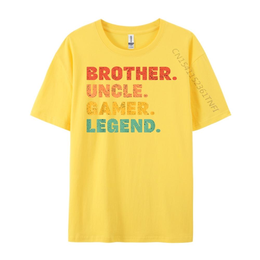 Funny Gamer Brother Uncle Gaming Legend Video Game Graphic T Shirts Men Cotton Men Shirts For Men Lovers Day