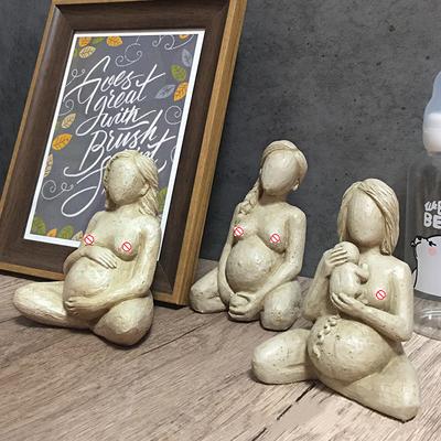 Harz Simulation Ton Skulptur Schwangerschaftsprozess Schwangere Frau Baby Mensch Skulptur Nackte Frauen Harz Handwerk Ornamente