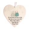 Heart-Shaped Sea Glass Friendship Decor Handmade Ceramics Heart Ornament for Christmas Tree Hanging Decor Sea Glass Art Friendship Keepsake
