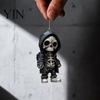 Lightweight Acrylic Car Decor 2Pcs Hoodie Skeleton Ornaments, 2D Flat Pendants, Gothic Backpack Pendant And Keychain Charm Style Hanging Ornaments for