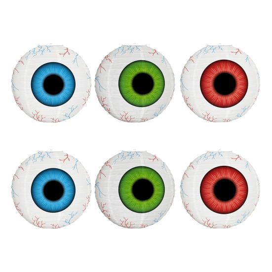 Halloween Eyeball Lantern Hanging Paper Lantern Decoration Large Scary Eye Indoor Outdoor Decor for Haunted House Themed Party Supplies