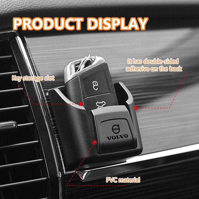 Universal Car Dashboard Key ID Card Storage Box Accessorie For Volvo Xc60 Xc90 V40 V60 S60 V50 V90 S80 C40 XC40 V70 XC70 C30