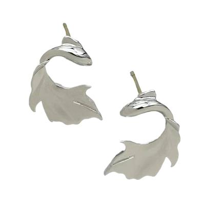Fish Statement Earrings Modern Ear Jewelry Woman Earrings Geometric Studs Earrings Alloy Texture for Any Occasion