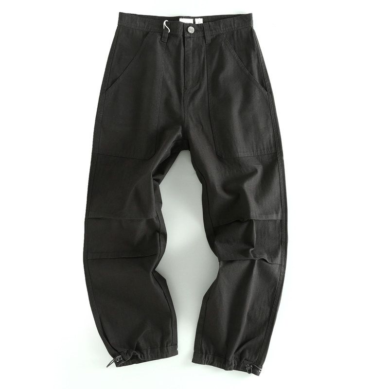 Foreign Trade Cut the Tag off Export Solid Casual Pants Black 31