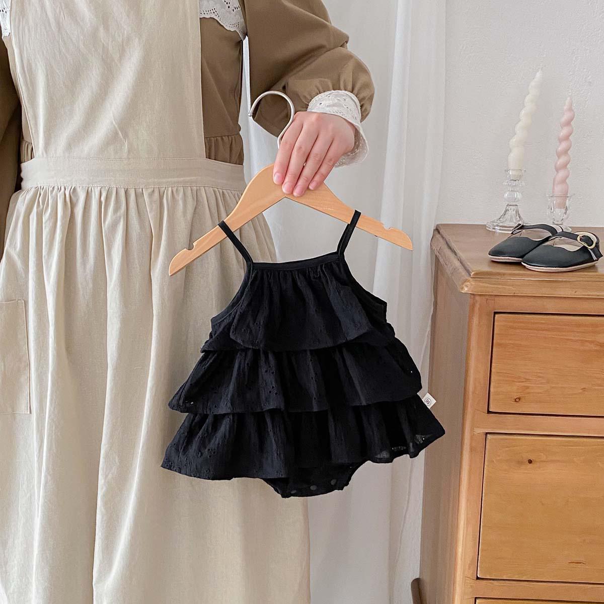 

Корейское летнее платье-комбинезон для девочек - цельный комбинезон в стиле принцессы с многослойной юбкой 73 cm