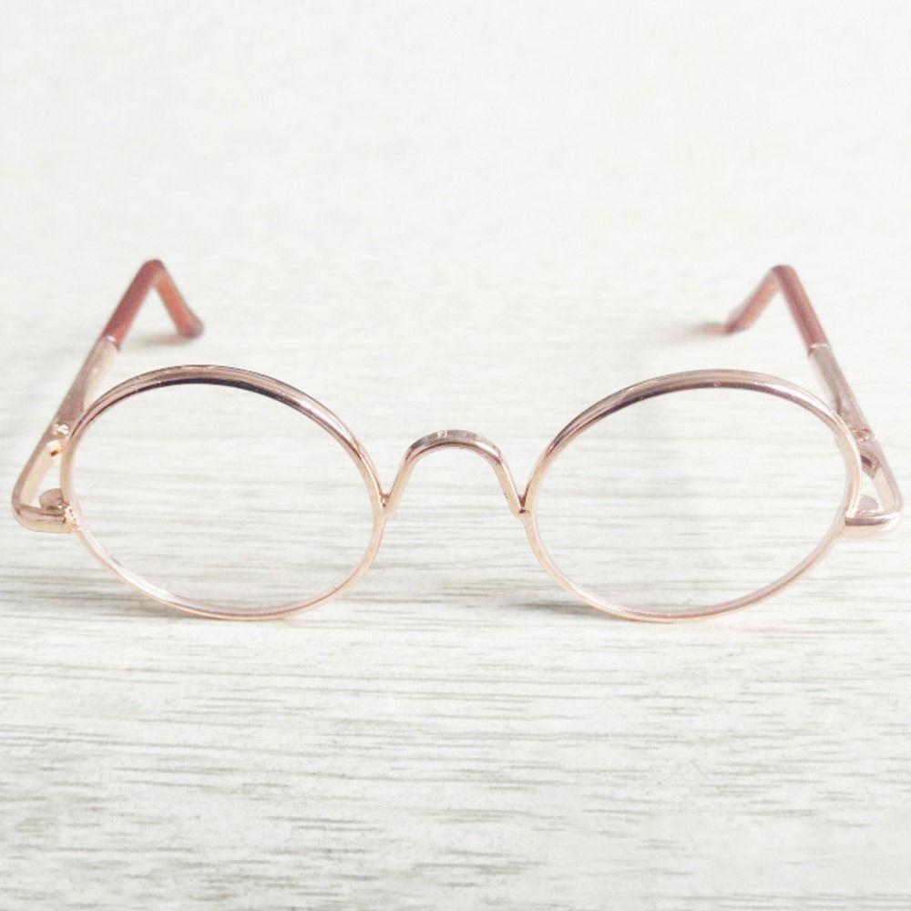1/31/4 BJD Mini Plush Doll Plush Doll Eyeglasses For 15~20cm Dolls Cute Round Frame Glasses Clothes