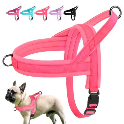 Colete Macio Sem Puxão para Cães Pequenos e Médios Nylon Pitbull Colete para Filhotes de Cachorro Acolchoado para Animais de Estimação Ajustável para Cães Pequenos Chihuahua Pug