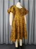 Plus Size Floral Jacquard Dress with Puff Sleeve Sweetheart Neck High Waist Perfect for Weddings Dinner Party Elegant Daytime Event