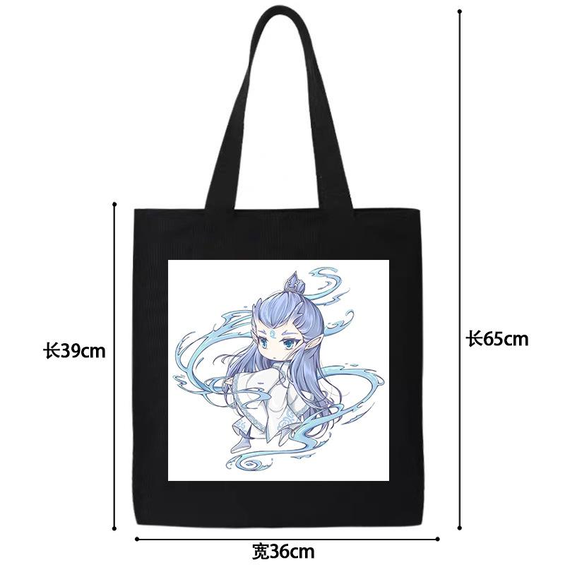 Nezhas Teufelskind Freches Meer Aobing Ausdruckspaket Niedlicher CP Avatar Canvas-Tasche Student Große Kapazität Umhängetasche Explosion