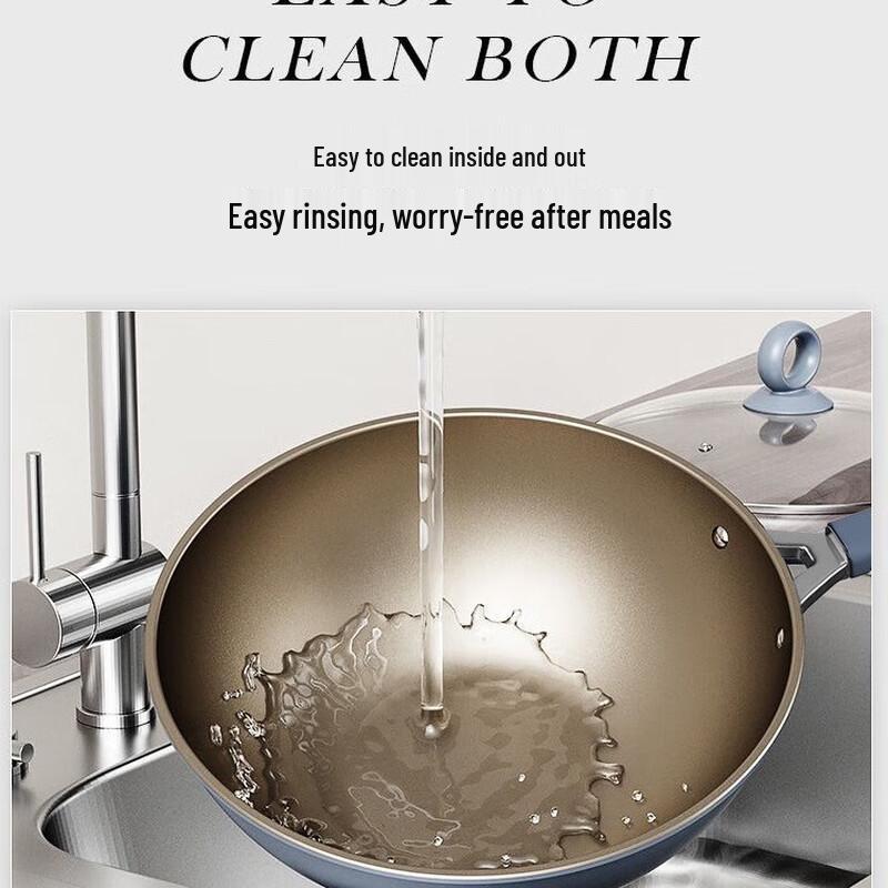 Yoshida Takumi Titanium Non-Stick Flat-Bottom Wok Set