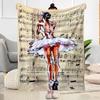 Music Notes Harmony Flannel Blanket-Soft and Suitable for Sofas,Beds,Offices,Travel,All Seasons,Great Gift for Holidays and Birthdays.
