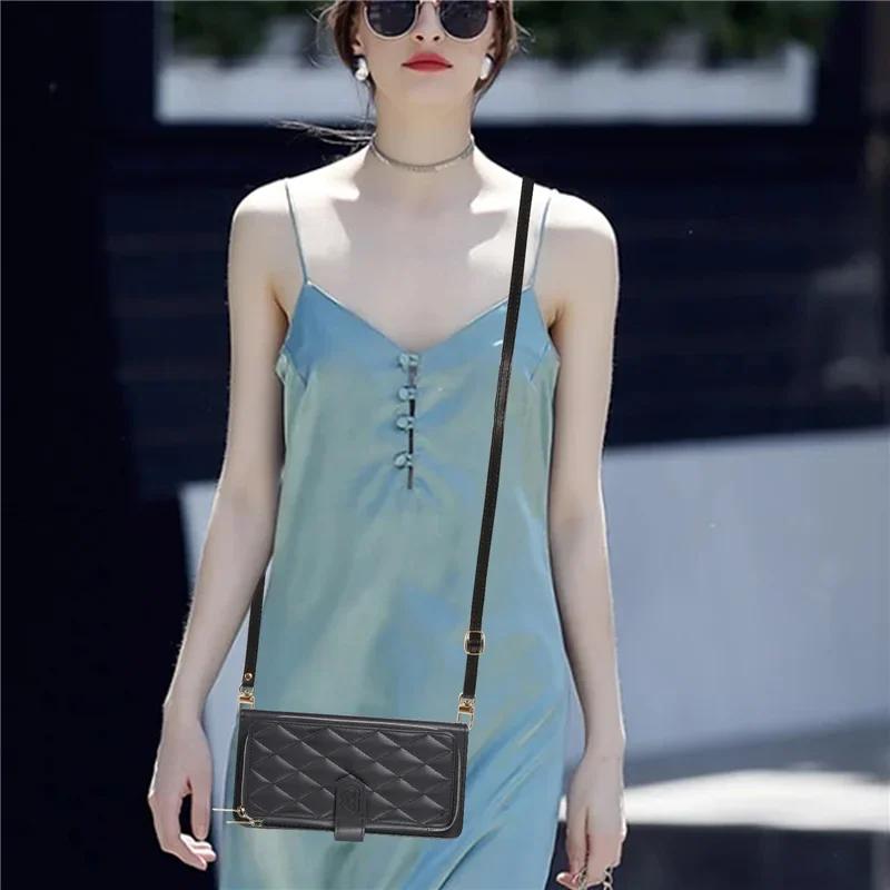 Crossbody Lanyard Zipper Leather Wallet Phone Case for iPhone 17 Air 16E 16 Pro Max 15 14 Plus 13 12 11 X XR XS Wrist Rope Cover