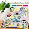 Crayon Shin-chan Custom Cartoon Flannel Blanket for Summer