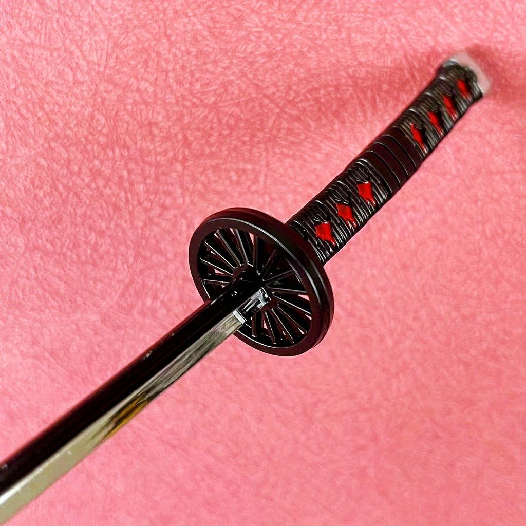 10inch Demon Slayer Katana Anime Kamado Tanjirou Ninja Knife Kimetsu No Yaiba Sword Mini Samurai Sabre Real Japanese Katana Plaything