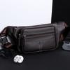 PU Waist Bag Men's Mobile Phone Bag Outdoor Sports Cycling Chest Bag