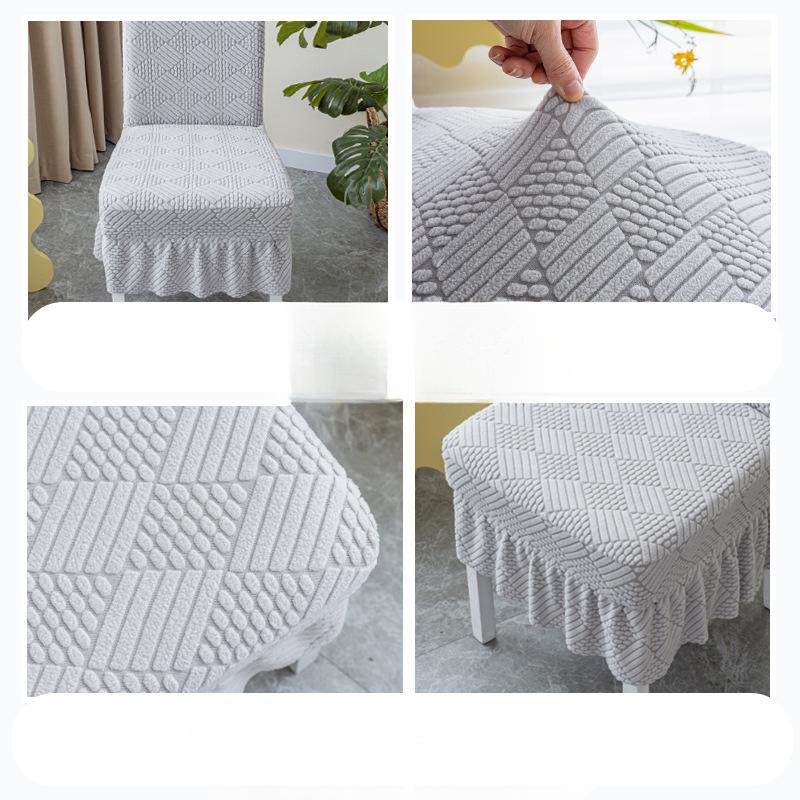 Household Chair Cover Cushion Backrest Integrated Dining Chair Cover Universal Bench Cover Seat Cover Elastic Dining Table Chair Cover